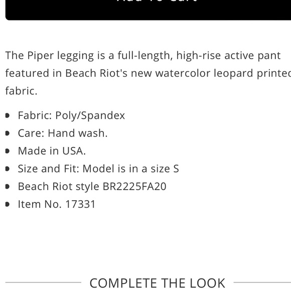 Beach riot piper watercolor leopard leggings - Picture 6 of 6